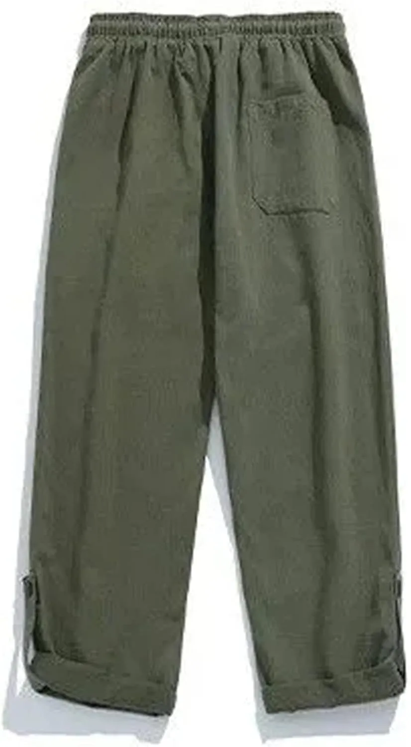 Ymosrh Men's Pants Loose Straight Leg Pants Casual for Men, M-5XL