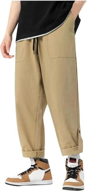 Ymosrh Men's Pants Loose Straight Leg Pants Casual for Men, M-5XL