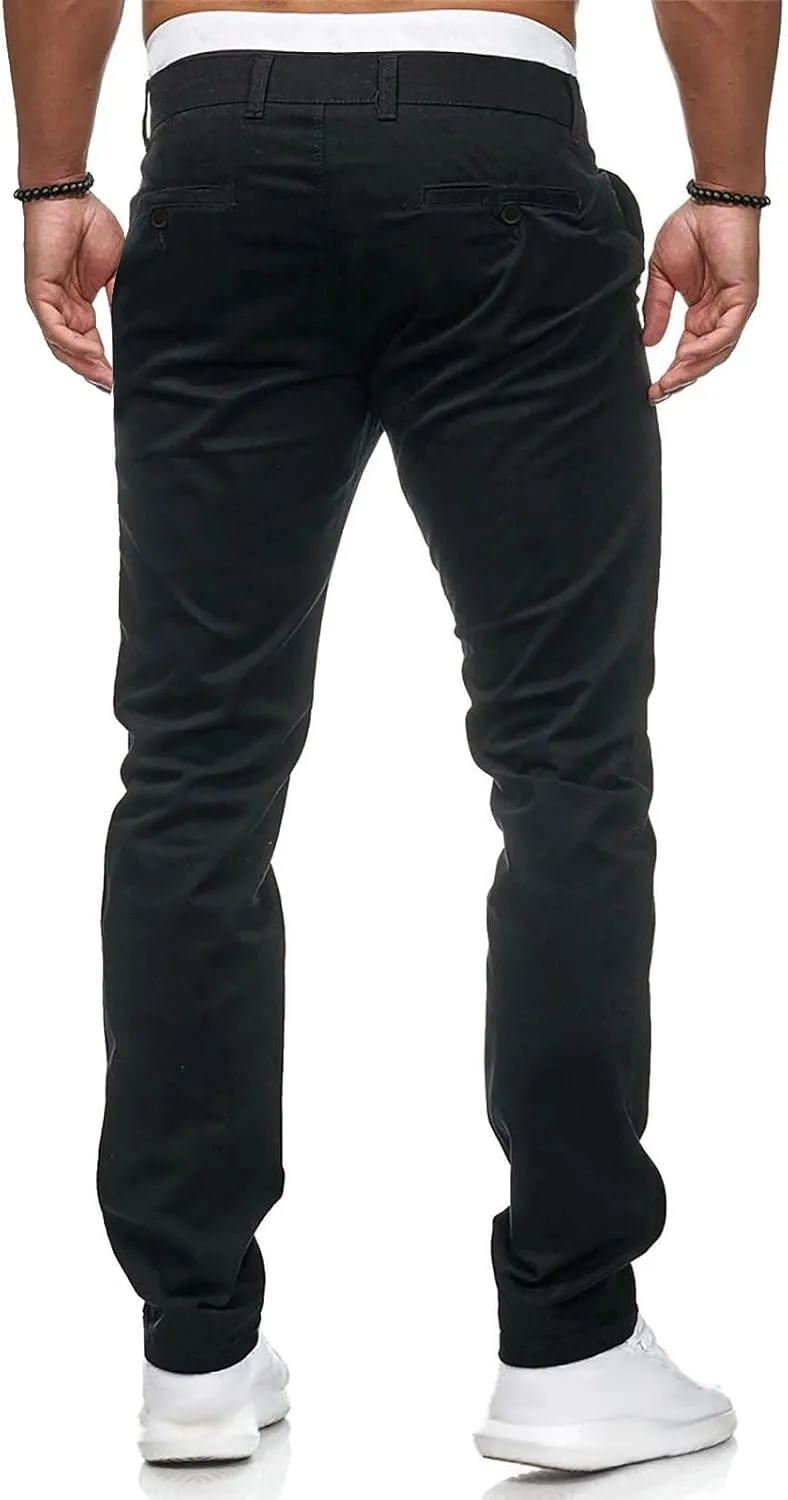 Ymosrh Men's Pants Slim Fit Stretch Flat Front Skinny Dress Pants Mens, M-3XL