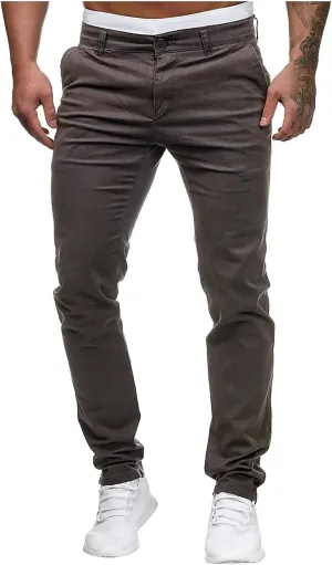 Ymosrh Men's Pants Slim Fit Stretch Flat Front Skinny Dress Pants Mens, M-3XL