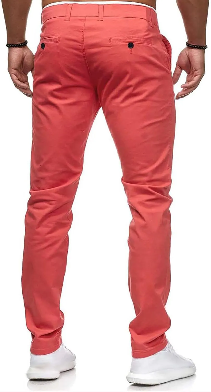 Ymosrh Men's Pants Slim Fit Stretch Flat Front Skinny Dress Pants Mens, M-3XL