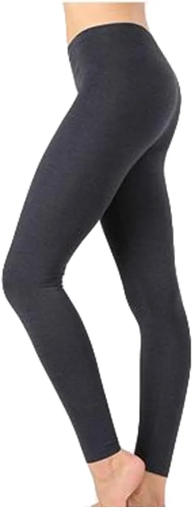 Zenana Outfitters Womens Full Length Cotton Solid Leggings
